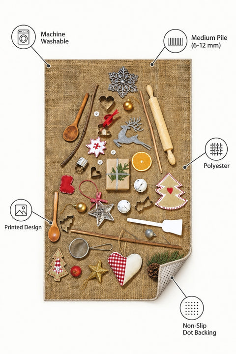 Geometric Modern Kitchen Rug – Multicolor – features