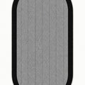 Geometric Modern Oval Kitchen Rug – Gray