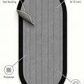 Geometric Modern Oval Kitchen Rug – Gray – features