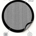 Geometric Modern Round Kitchen Rug – Gray – features