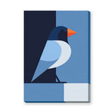 Geometric Penguin Minimalist Wall Art – Blue Bird Nursery Print
