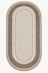Geometric Printed Kitchen Area Rug – Beige