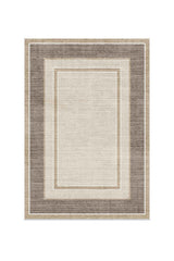 Geometric Printed Kitchen Area Rug – Taupe