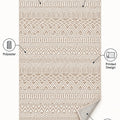 Geometric Scandinavian Area Rug – Beige – features