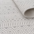 Geometric Scandinavian Area Rug – Gray – texture close-up