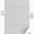 Geometric Scandinavian Area Rug – Gray – features