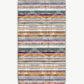 Geometric Scandinavian Oval Rug – Multicolor