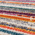 Geometric Scandinavian Round Rug – Multicolor – texture close-up