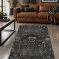 Geometric Vintage Area Rug in a living room
