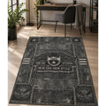 Geometric Vintage Area Rug in a office