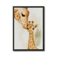 Giraffe Mother and Baby Wall Décor – Aesthetic Animal Print for Nursery or Living Room