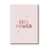 Girl Power Typography Wall Art – Pastel Pink Stars and Sparkles