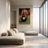 Glam Billiards 8 Ball Modern Wall Art – Jeweled Hand on Pool Table