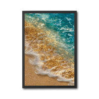 Glitter Beach Waves Wall Décor – Aesthetic Coastal Ocean Print