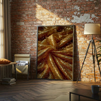 Gold Glitter Fabric Aesthetic Wall Poster Print