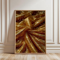 Gold Glitter Fabric Aesthetic Wall Poster Print
