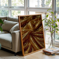 Gold Glitter Fabric Aesthetic Wall Poster Print