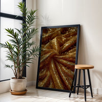 Gold Glitter Fabric Aesthetic Wall Poster Print