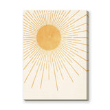 Gold Sunburst Minimalist Wall Art – Soft Cream Celestial Rays