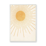 Gold Sunburst Minimalist Wall Art – Soft Cream Celestial Rays