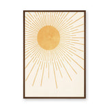 Gold Sunburst Minimalist Wall Art – Soft Cream Celestial Rays