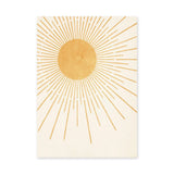 Gold Sunburst Minimalist Wall Art – Soft Cream Celestial Rays