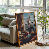 Golden Gate Bridge Heritage Wall Print Wall Poster – San Francisco Retro Travel Print