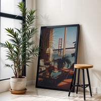 Golden Gate Bridge Heritage Wall Print Wall Poster – San Francisco Retro Travel Print