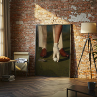 Golf Aesthetic Home Art Wall Poster – Minimal Golf Putter and Ball Print