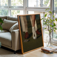 Golf Aesthetic Home Art Wall Poster – Minimal Golf Putter and Ball Print