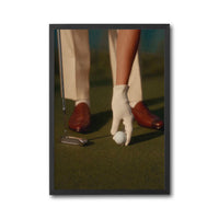 Golf Aesthetic Home Art Wall Poster – Minimal Golf Putter and Ball Print