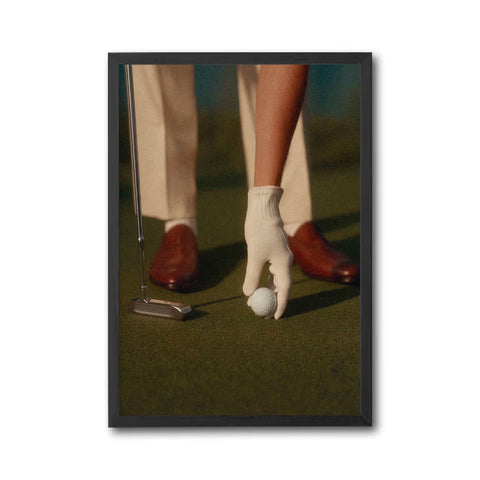 Golf Aesthetic Home Art Wall Poster – Minimal Golf Putter and Ball Print