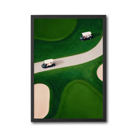 Golf Course Aerial View Décor Poster, Scenic Golf Home Wall Poster for Home or Office