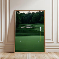 Golf Course Landscape Wall Poster, Aesthetic Nature Wall Poster for Home or Office Decor