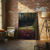 Golf Course with Azaleas Aesthetic Wall Poster, Landscape Wall Poster