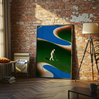 Golfer Expressive Aesthetic Wall Décor Wall Poster Print