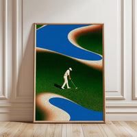 Golfer Expressive Aesthetic Wall Décor Wall Poster Print
