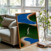 Golfer Expressive Aesthetic Wall Décor Wall Poster Print