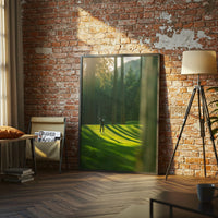 Golfer in Forest Aesthetic Wall Print Décor Poster Print