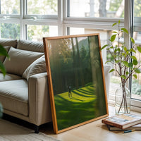 Golfer in Forest Aesthetic Wall Print Décor Poster Print