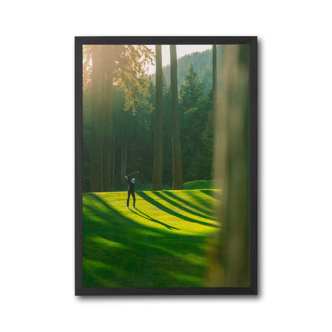 Golfer in Forest Aesthetic Wall Print Décor Poster Print