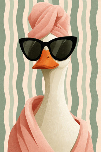 Goose Modern Pop-Art Wall Art – Sunglasses Spa Portrait