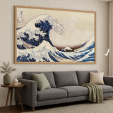 Great Wave Traditional Wall Art – Japanese Ocean Print with Mount Fuji