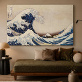 Great Wave Traditional Wall Art – Japanese Ocean Print with Mount Fuji