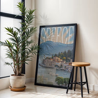 GREECE Heritage Travel Wall Poster Wall Print – Eternal Summer Retro Travel Print