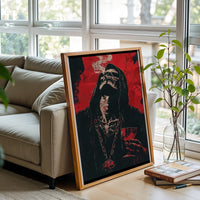 Grim Reaper Smoking with Goblet Aesthetic Wall Poster | Dark Fantasy Home Art