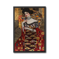Gustav Klimt Style Woman in Ornate Dress Aesthetic Home Art Décor Poster Print