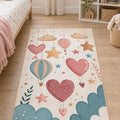 Heart Balloon Kids Area Rug in a nursery