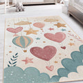 Heart Balloon Kids Area Rug in a nursery