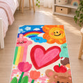 Heart Rainbow Kids Area Rug in a nursery